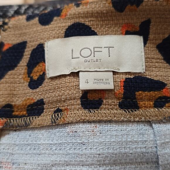 ANN TAYLOR LOFT LEOPARD PRINT PENCIL SKIRT SIZE 4 New - Picture 9 of 10